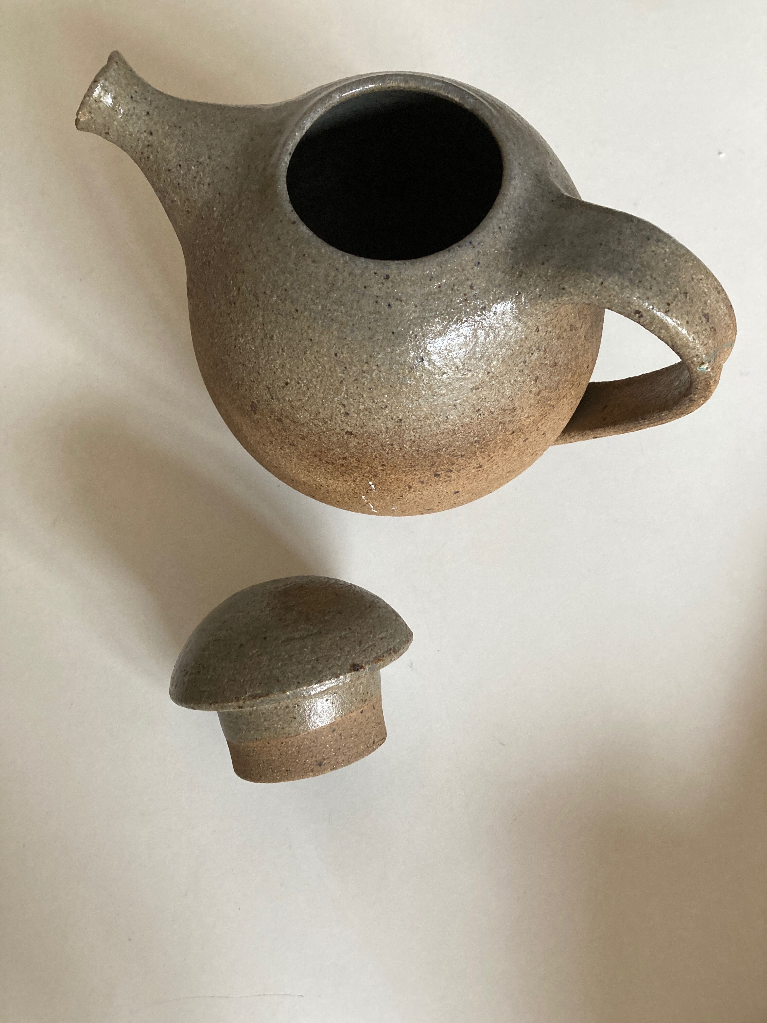 Modernist potter's sandstone teapot 1960