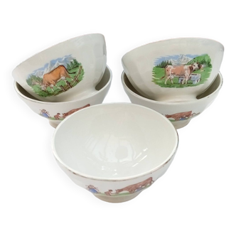 5 Digoin bowls