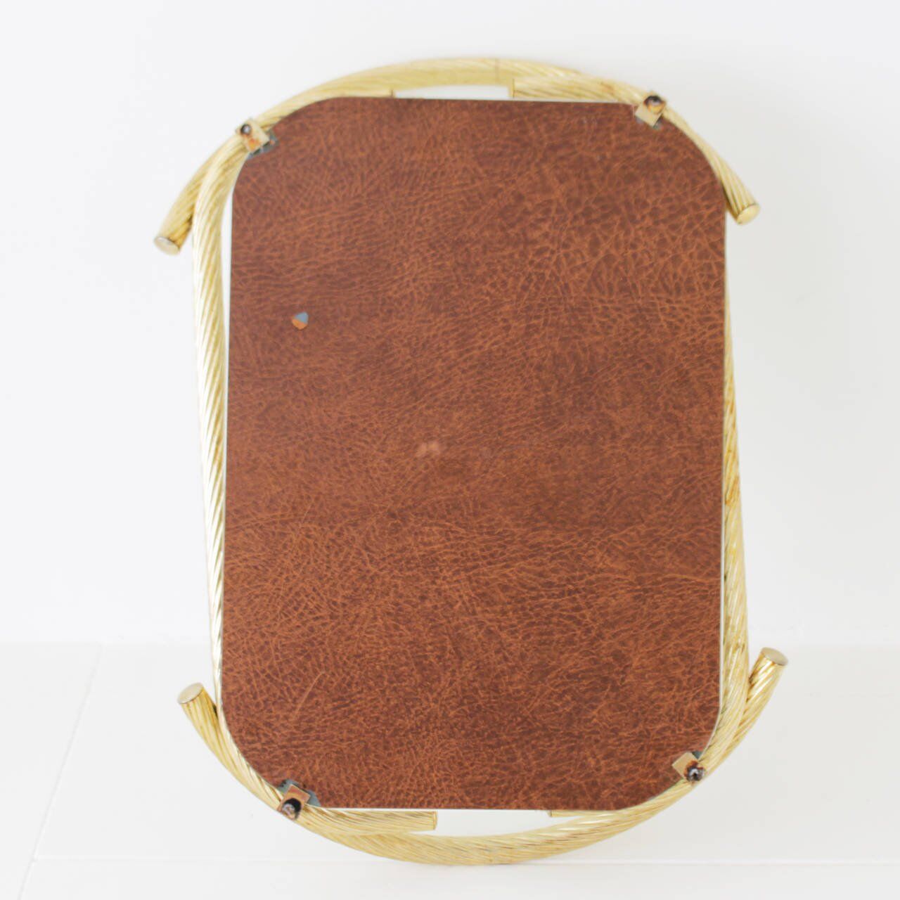 Plateau de service à miroir en corde française