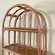 Vintage rattan library shelf