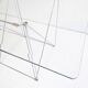 Foldable steel & glass dining table by Max Sauze 1970s