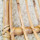 Vintage rattan log holder
