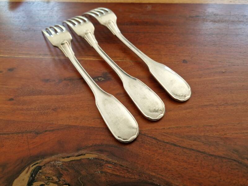 Christofle Set of 3 Versailles model silver-plated table forks