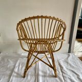 Adult-sized rattan chair