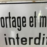 Enamelled plate peddling and begging prohibited