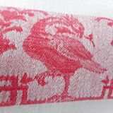 Old white damask tablecloth