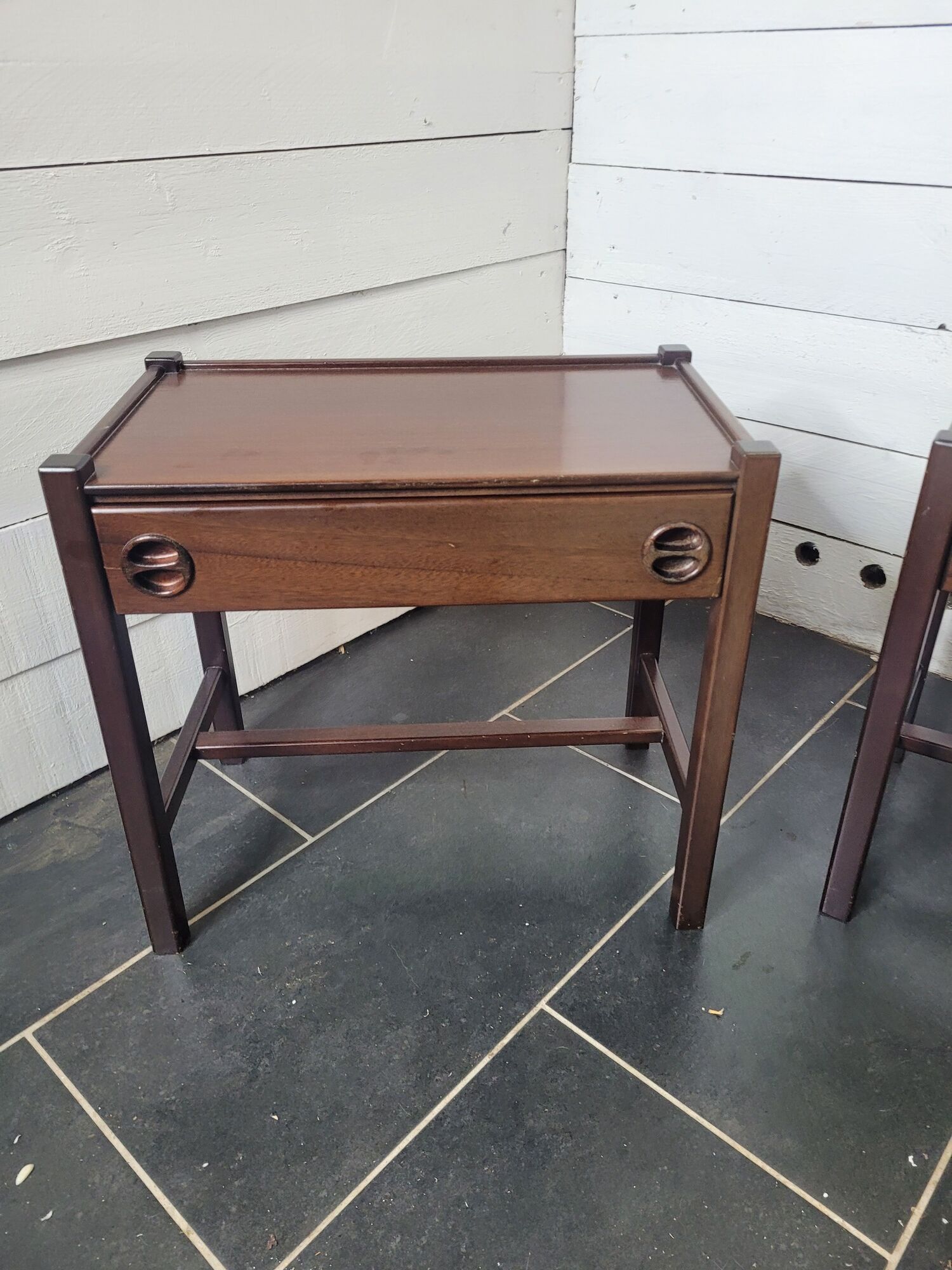 Pair of Scandinavian mahogany bedside tables from the 60s