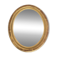 Oval mirror in gilded wood.