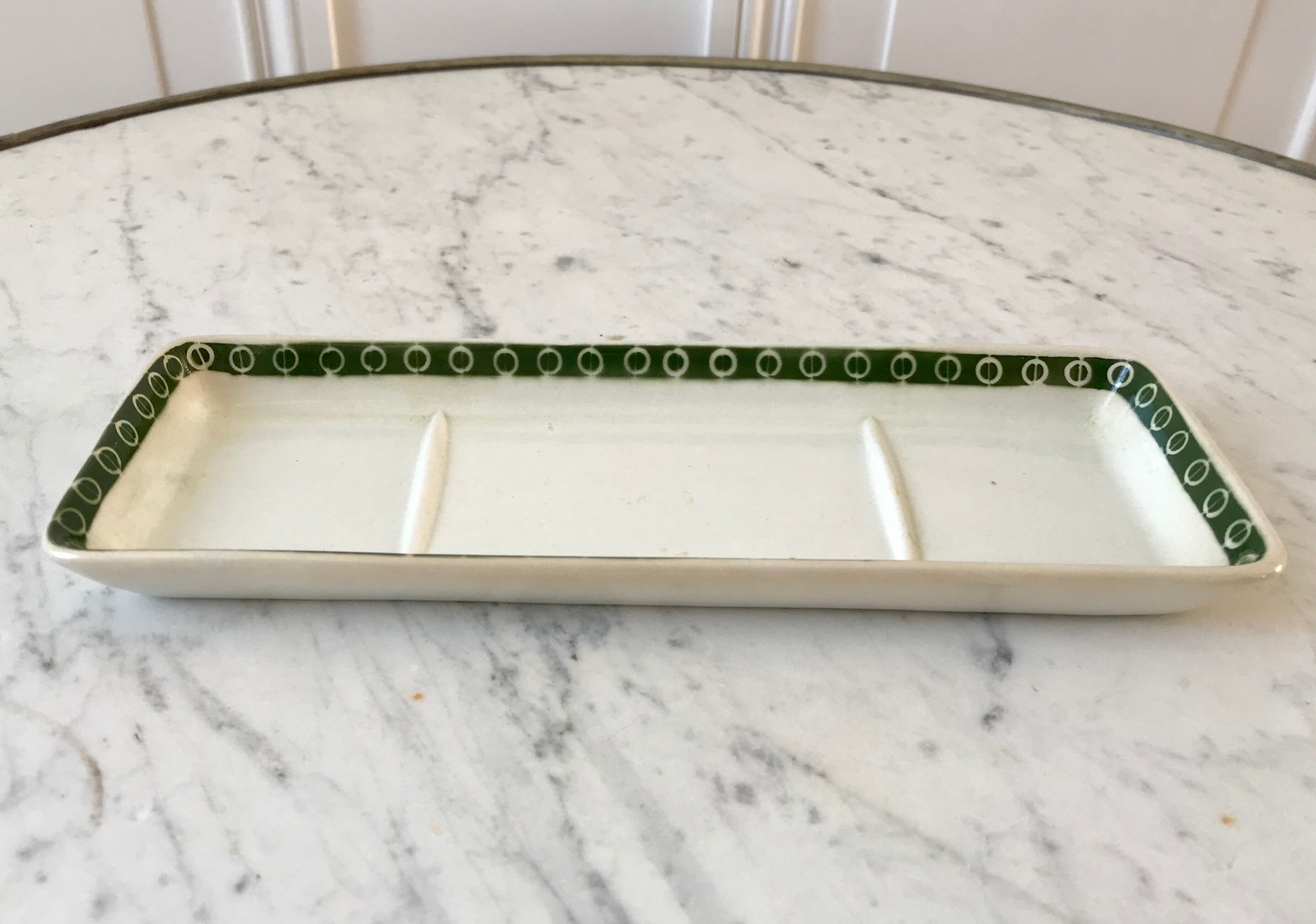 Green soap holder Iron Earth mid XIXth