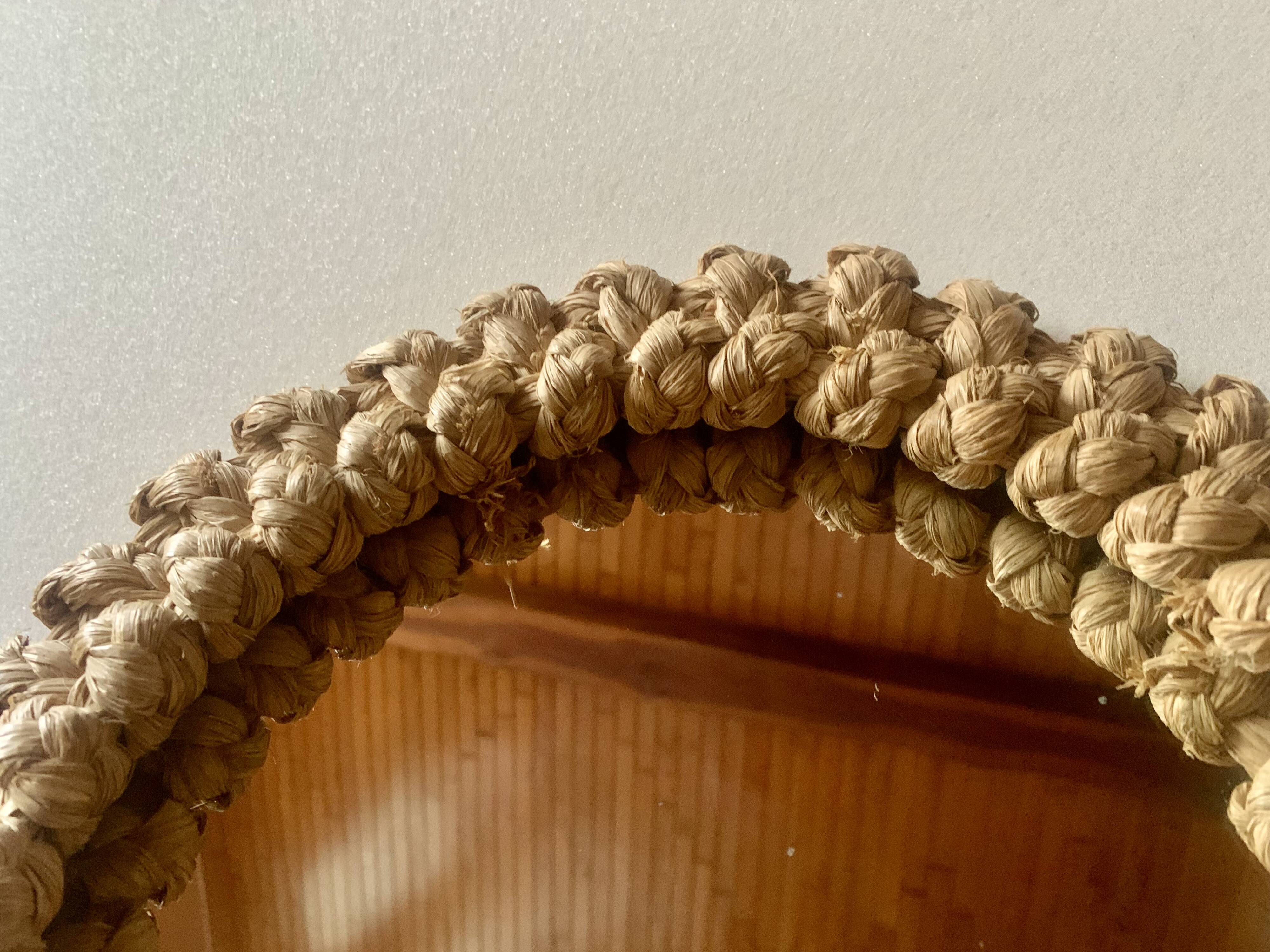 Round rope mirror from the 70s