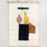 Moroccan Berber Beni Ouarain rug with colorful patterns 1.56x1.06m