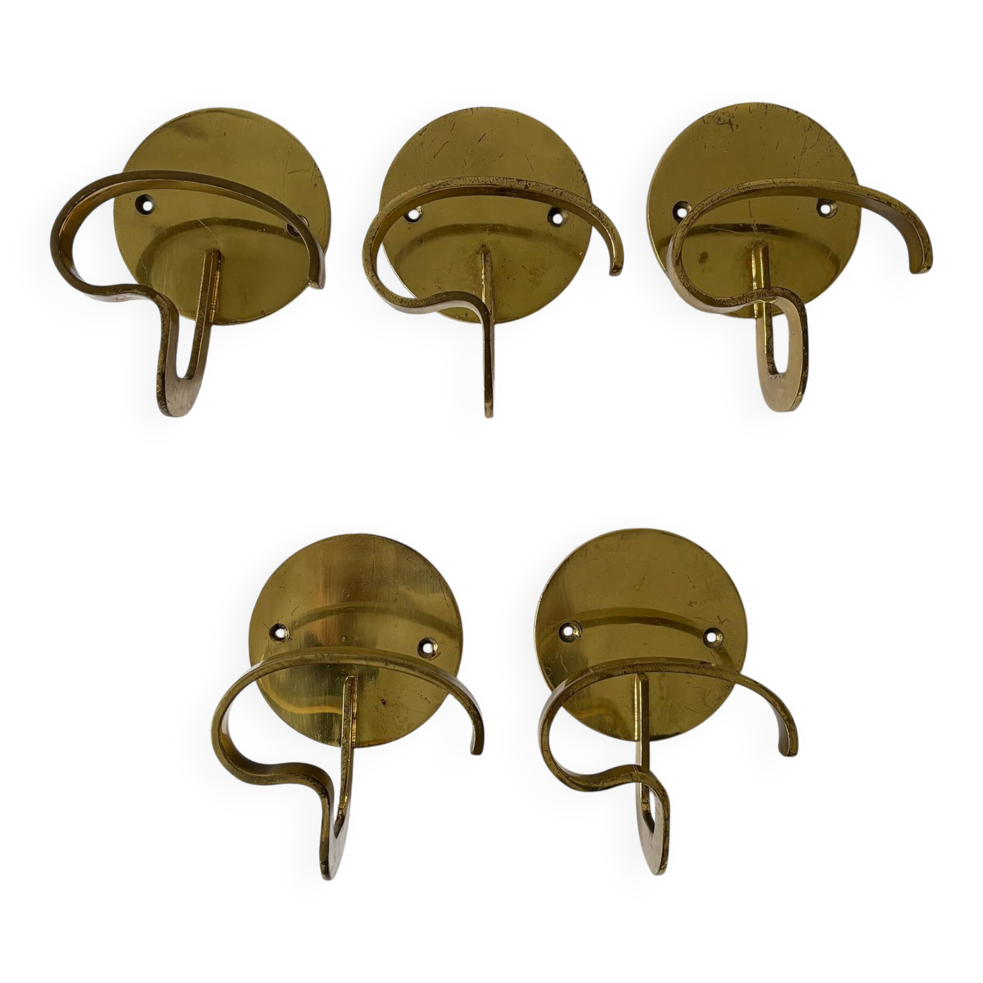 Luigi Caccia Dominioni Azucena brass wall coat hanger