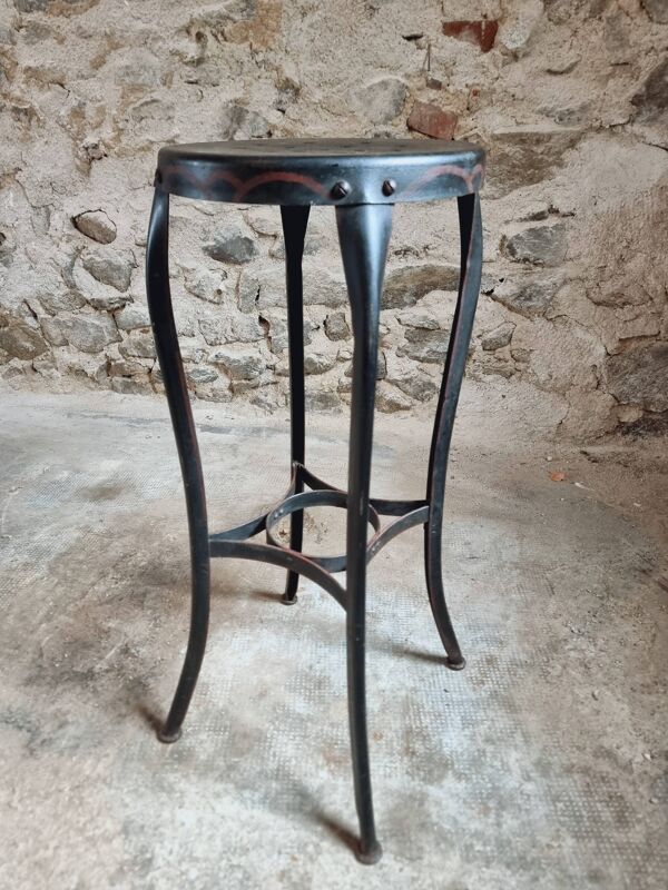 Tabouret industriel ancien – Toledo Art Steel Co., années 30, tabouret