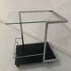 20th century chrome metal rolling serving table