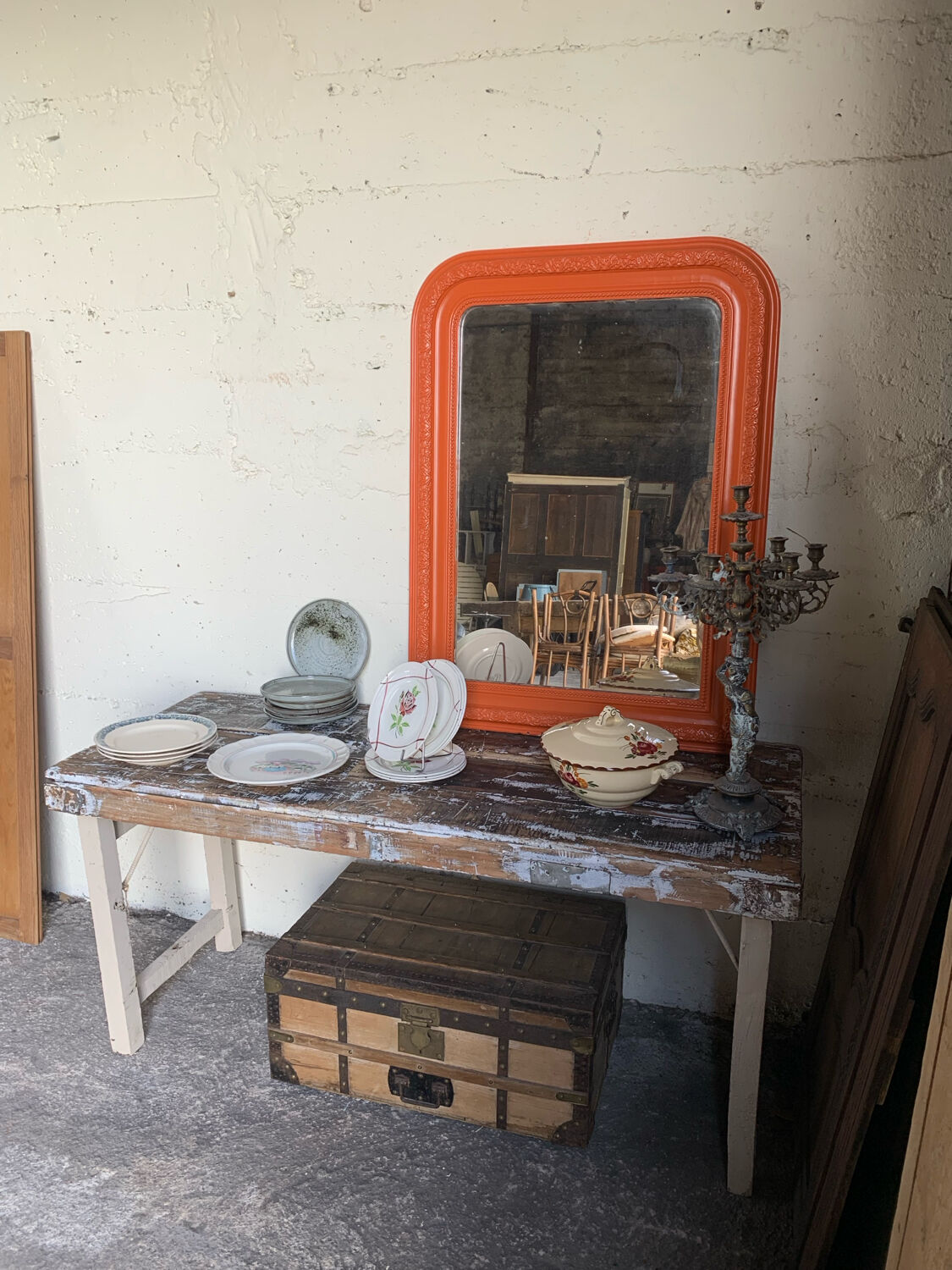 Soupière ancienne Longchamp modèle Agen en faïence française à décor floral