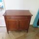 Louis XVI-style sideboard - 1 drawer - fluted legs - mahogany - solid wood