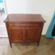 Louis XVI-style sideboard - 1 drawer - fluted legs - mahogany - solid wood