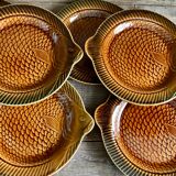 6 fish plates Sarreguemines France