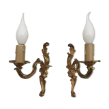 Pair of wall lamps Louis xv.
