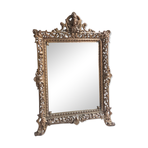 Miroir ancien en bronze debut XIXème