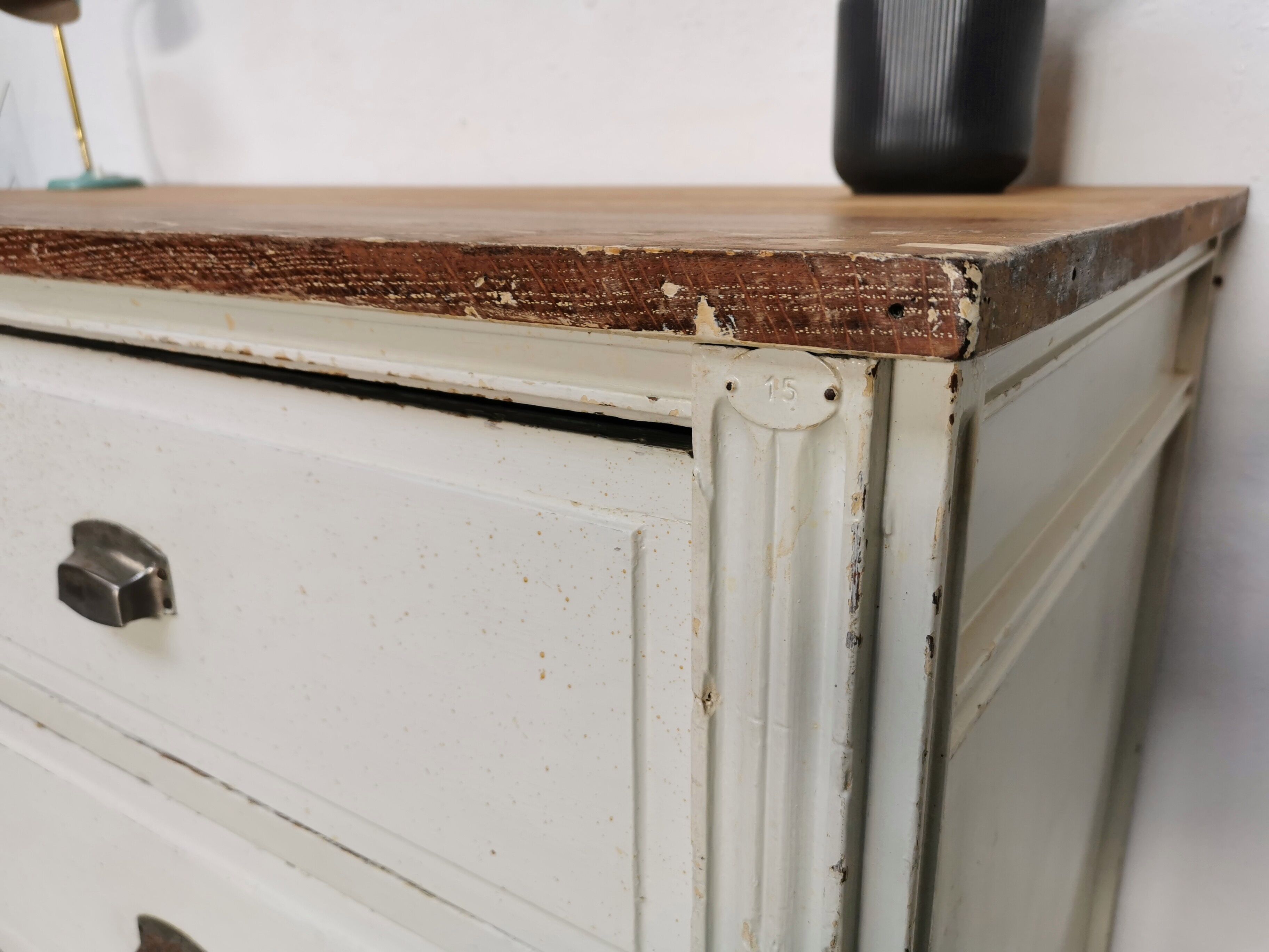 Comptoir meuble de métier à tiroirs