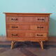 Commode vintage rotin et bambou années 50