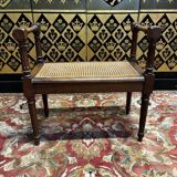 Small Louis XVI style cane bench