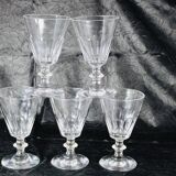 Baccarat / St Louis Caton crystal glasses early 20th France