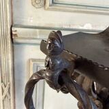 Wrought iron stool, France around 1880