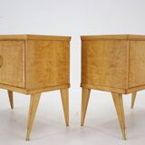 1960s pair of italian bedside tables in high gloss finish