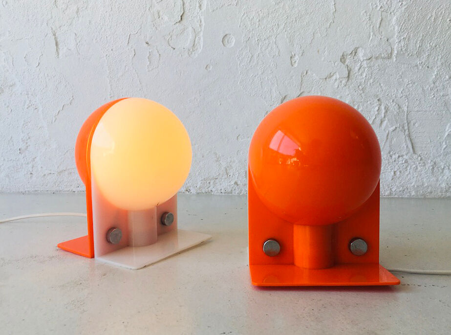 Set of 2 italian table lamps, 1970s
