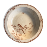 Hollow dish opaque porcelain gien provençal model