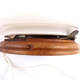 Opaline Scandinavian style bedside lamp on wood