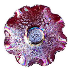 Coupe festonnée en verre aux reflets