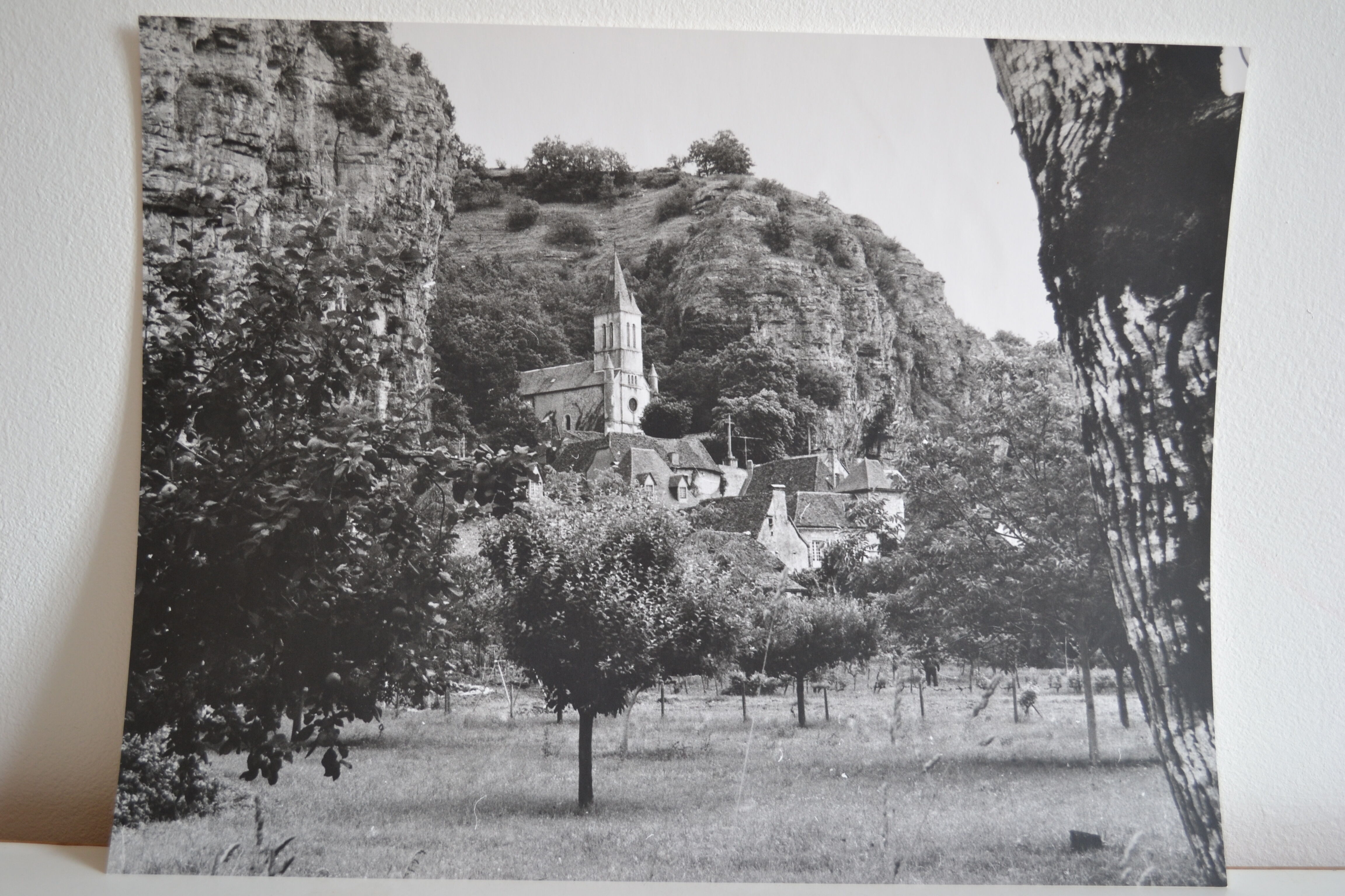 Anonymous silver photo orchard church south of france circa 1970