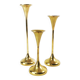 Set of modernist brass candlesticks, Denmark, 1960s.