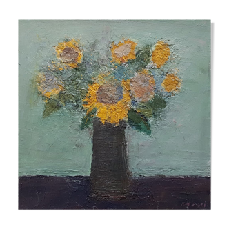 Painting by Nagao Usui "The Sunflowers"
