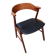 Danish bridge armchair in teak and black vinyl by Korup Stolefabrik circa 1