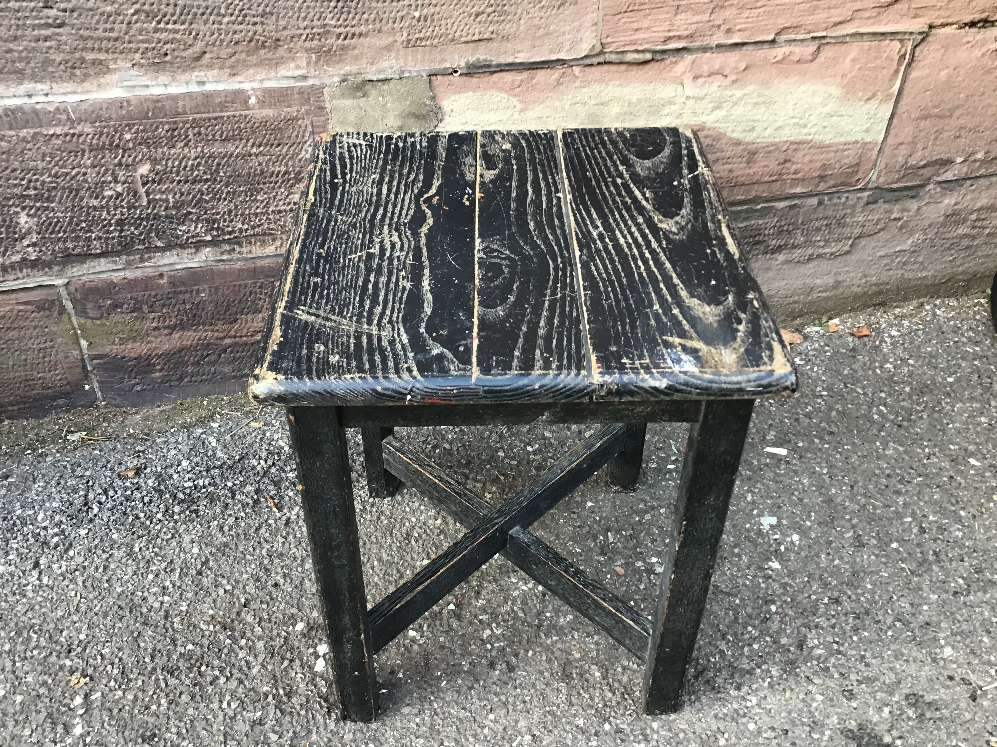 Old farm tabouret