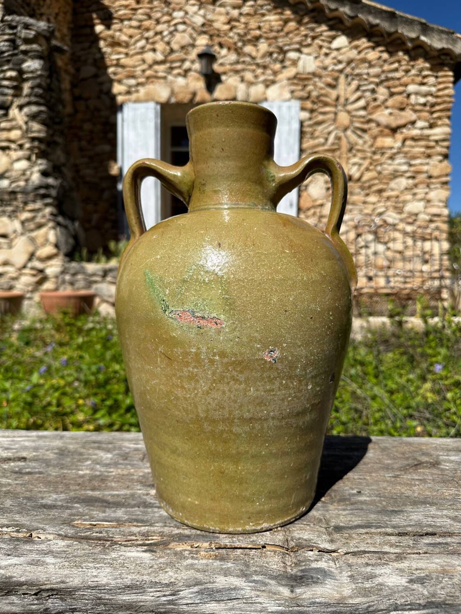 Cruche cántaro en terre cuite ancien 19ème