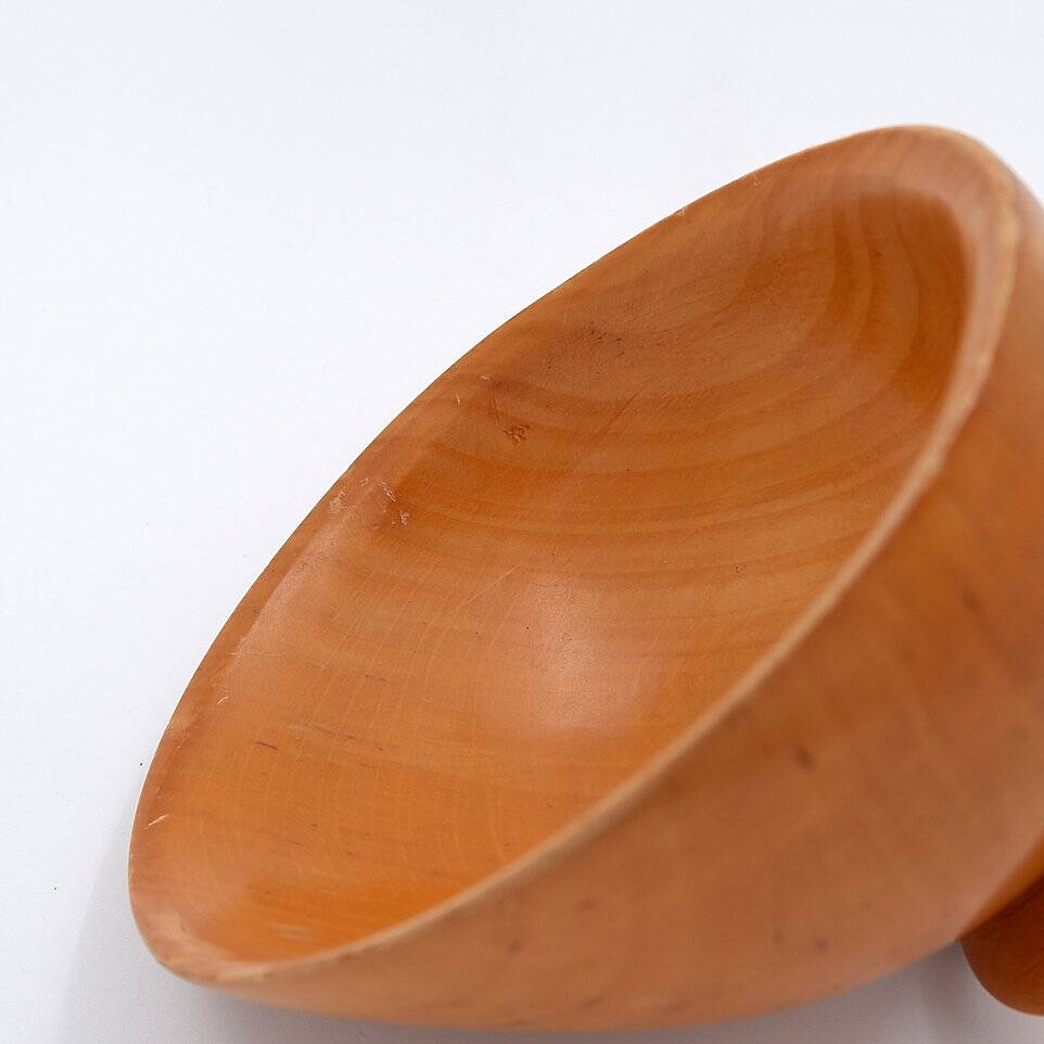 Massimo Iosa Ghini Twergi for Alessi Postmodern Wooden Bowl Memphis Style