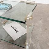 Glass and Plexiglas consoles from the 80s