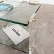 Consoles verre et Plexiglas années 80