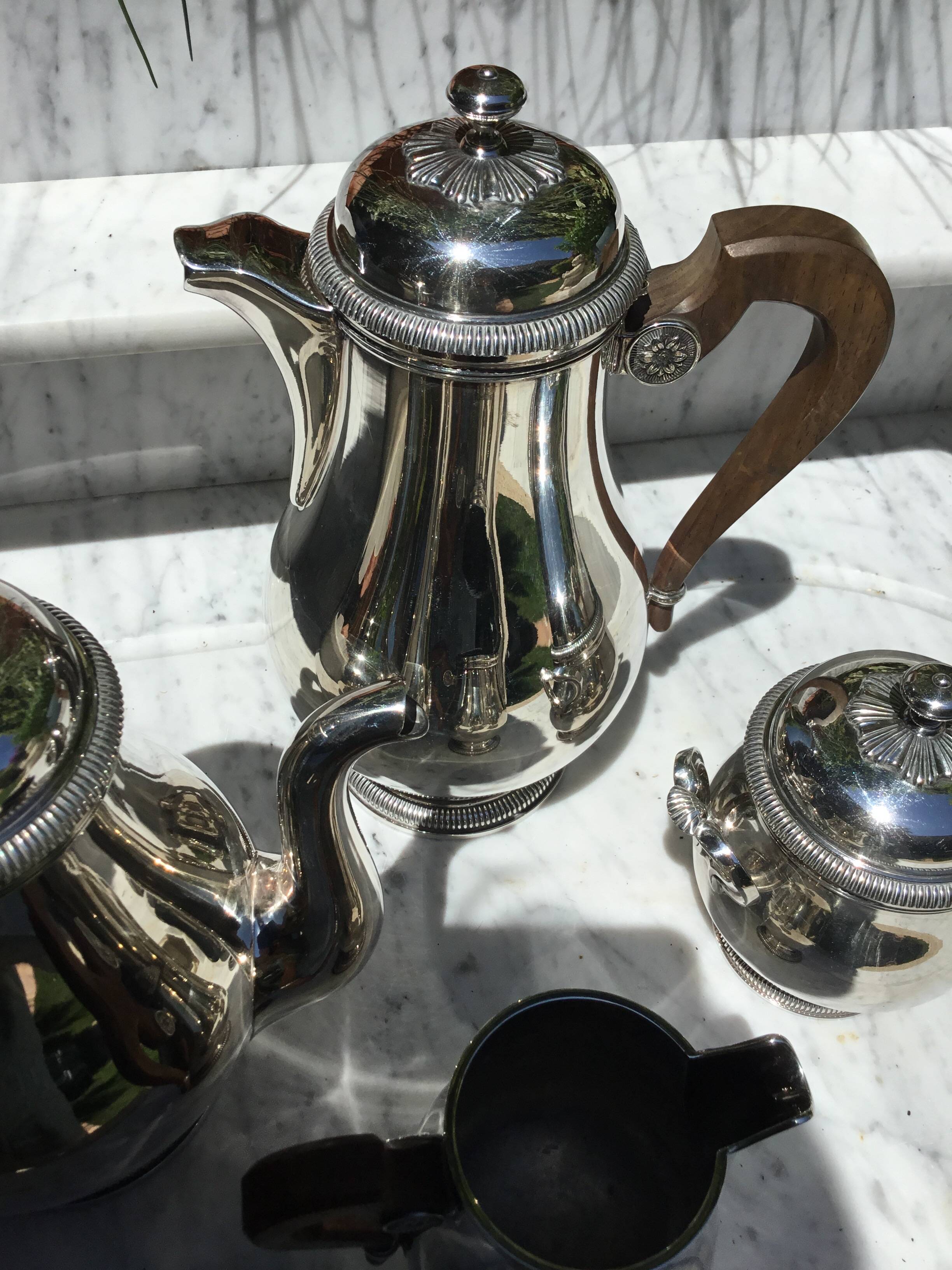 Christofle House. Silver-plated tea and coffee service.