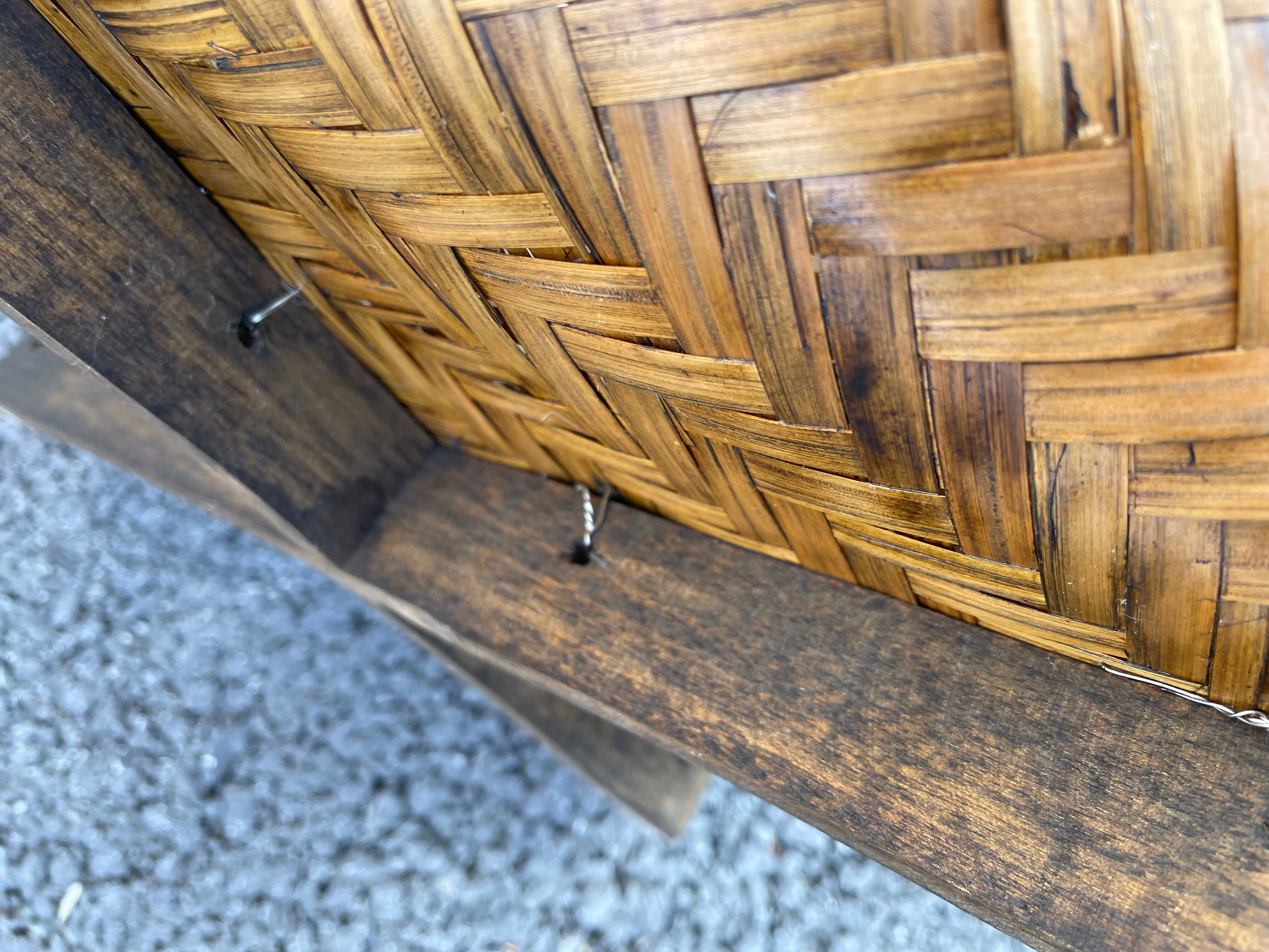Basket with lided bamboo from Asia