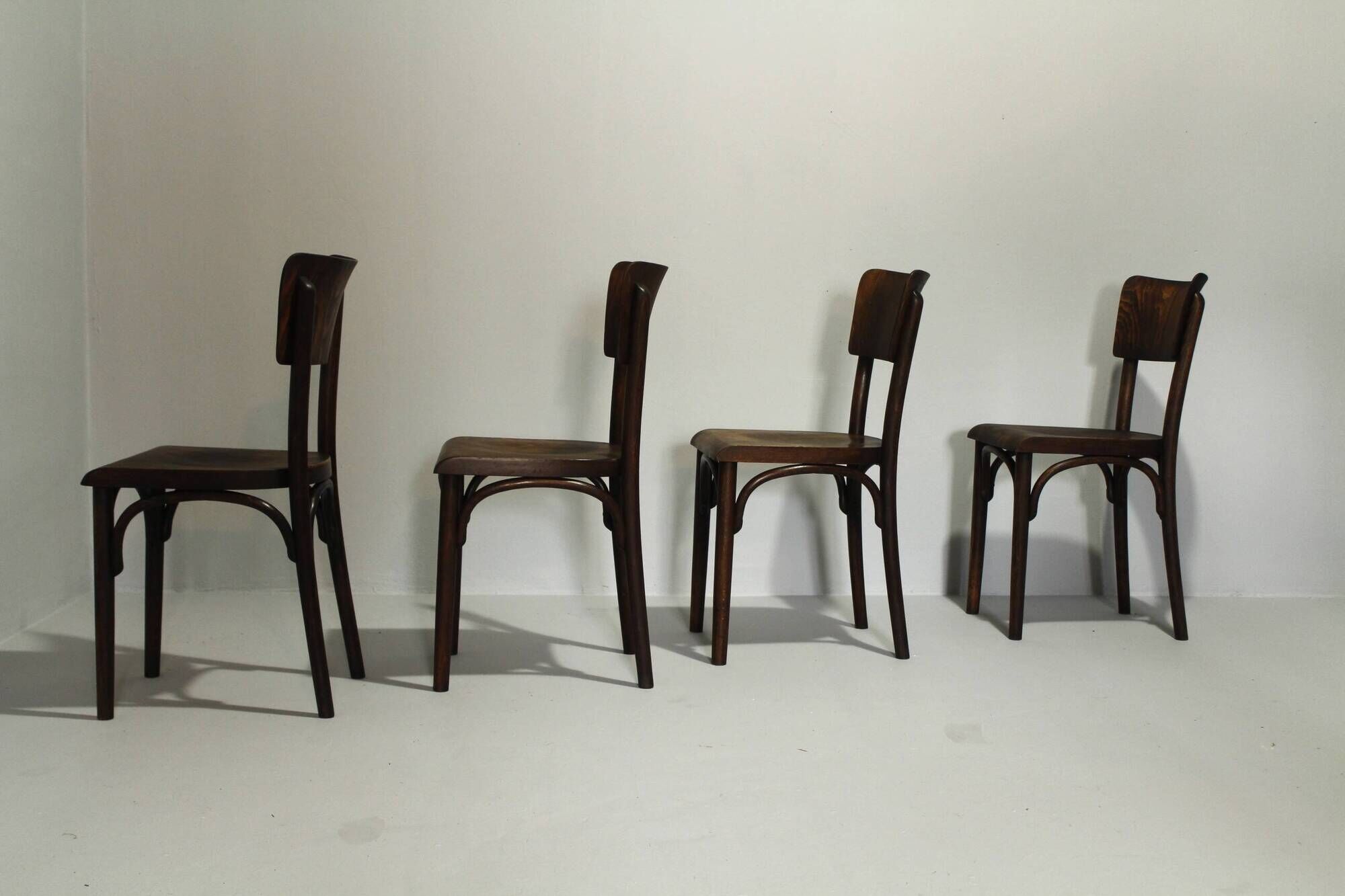 Pub Chairs from Thonet H-48, 1930s, Set of 4