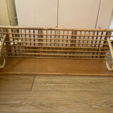 Vintage rattan wall shelf