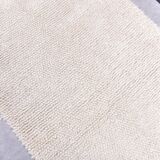 2x10 Neutral White Wool Moroccan Runner Rug, 67x301Cm