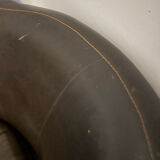 leather convertible club chair