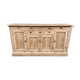 Scandinavian natural pine sideboard with 4 doors and 6 drawers.
